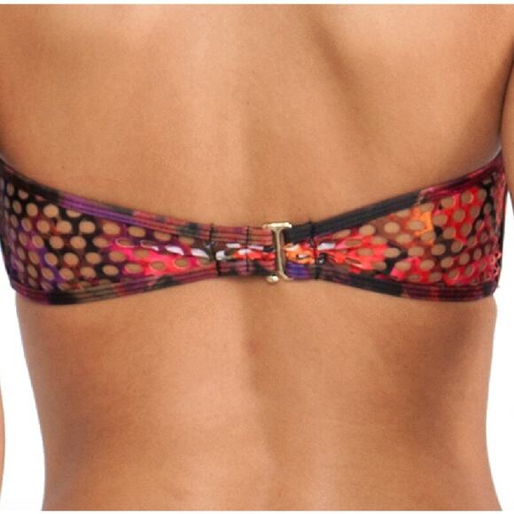 NEW Beach Riot Freemont Strapless Bustier Bikini Top in Flamingo SZ Small - Picture 2 of 7